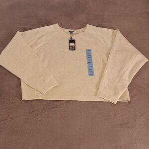 Express Womens Cream Long Sleeve Top